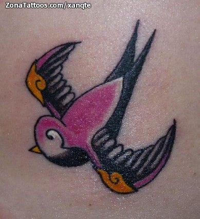 Foto de tatuaje Golondrinas, Animales, Aves