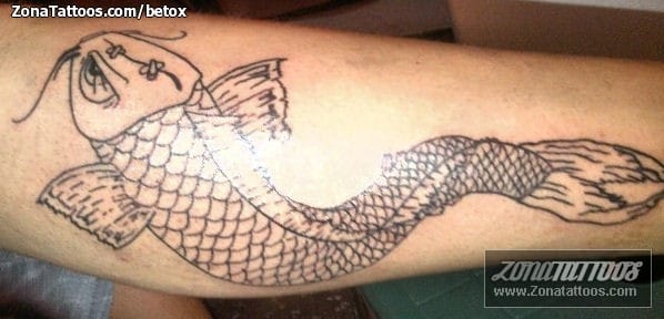 Foto de tatuaje Koi, Peces, Animales