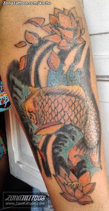 Foto de tatuaje Koi, Peces, Animales