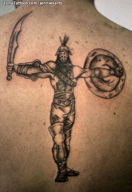 Foto de tatuaje Gladiadores, Guerreros, Espalda