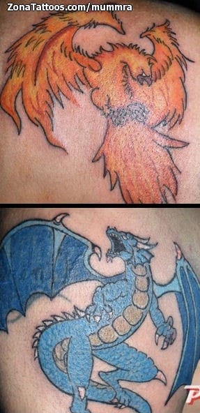 Tattoo photo Fantasy, Dragons, Phoenix