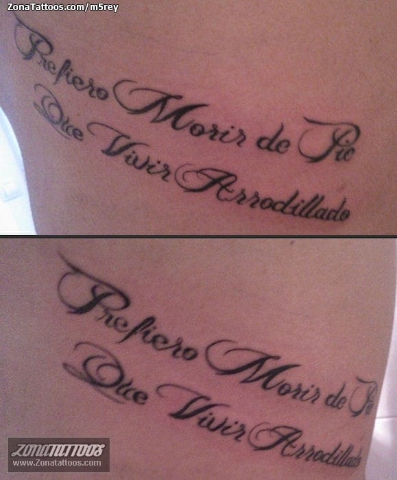 Foto de tatuaje Frases, Letras