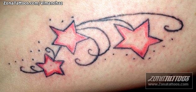 Foto de tatuaje Estrellas, Filigranas