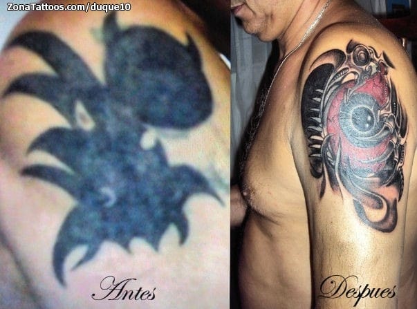 Foto de tatuaje Cover Up, Brazo, Biorgánicos