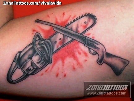 Tattoo photo Gore, Weapons, Arm