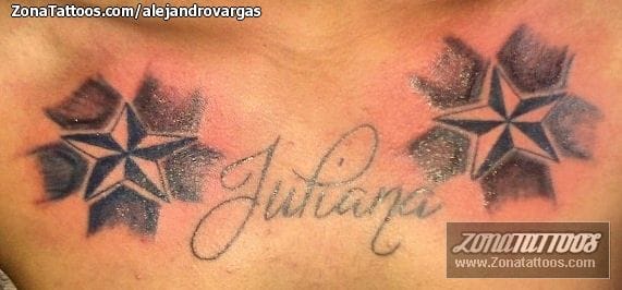 Foto de tatuaje Juliana, Estrellas, Nombres