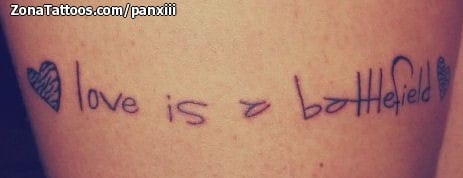 Tattoo photo Messages, Letters