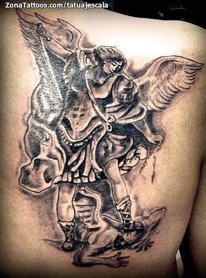 Tattoo photo Angels, Back, Religious