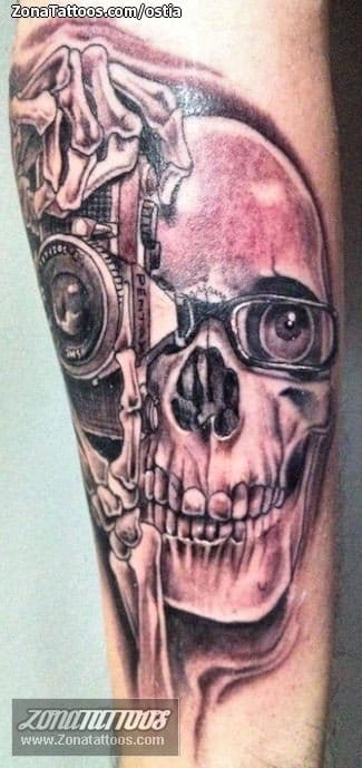 Tattoo photo Skulls, Cameras