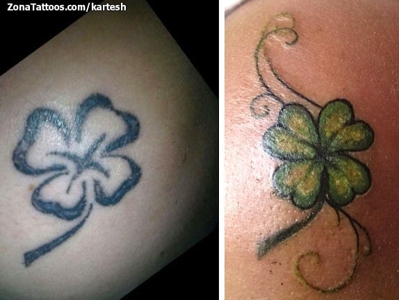Tattoo photo Clovers, Cover Up