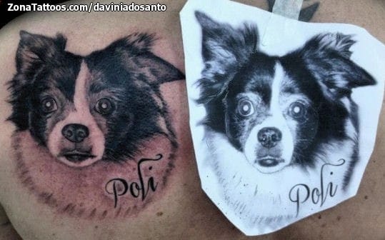 Foto de tatuaje Perros, Animales, Espalda