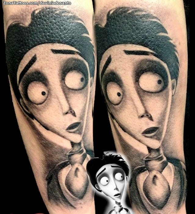 Tattoo photo Tim Burton, Corpse Bride