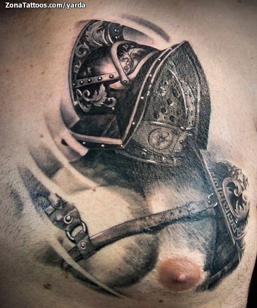 Foto de tatuaje Gladiadores, Guerreros, Pecho