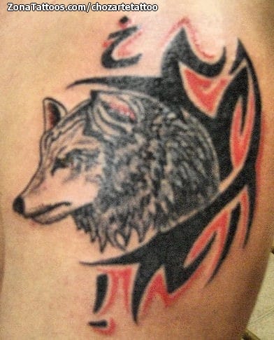 Foto de tatuaje Lobos, Animales, Tribales