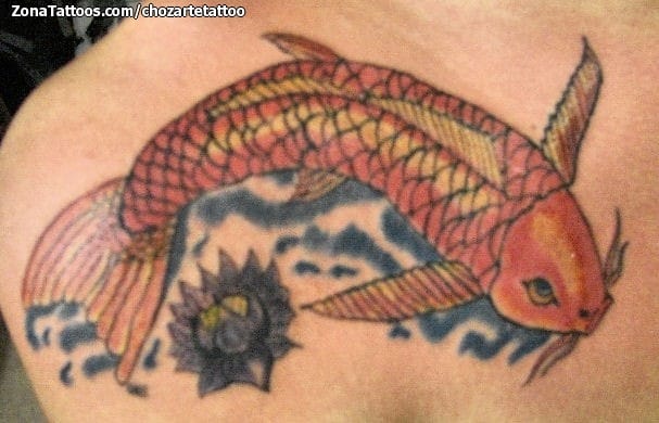 Foto de tatuaje Koi, Peces, Orientales