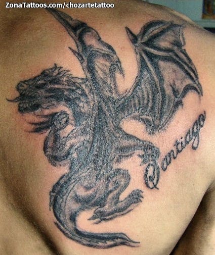 Tattoo photo Dragons, Santiago, Names