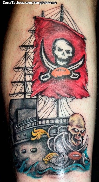 Foto de tatuaje Barcos, Calaveras