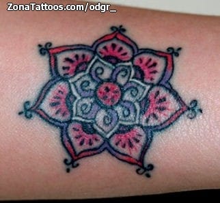 Tattoo photo Mandalas, Flowers