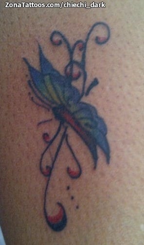 Foto de tatuaje Mariposas, Filigranas