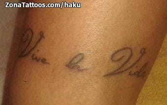 Foto de tatuaje Frases, Letras