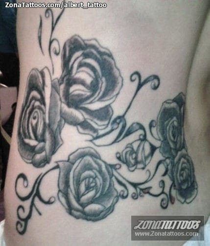 Tattoo photo Roses, Flowers