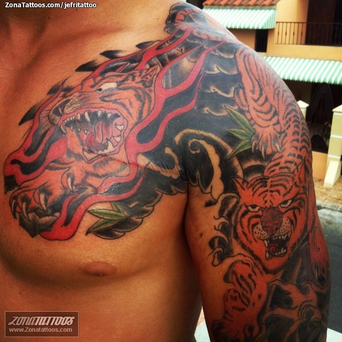 Foto de tatuaje Tigres, Animales, Orientales