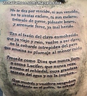 Foto de tatuaje Frases, Letras