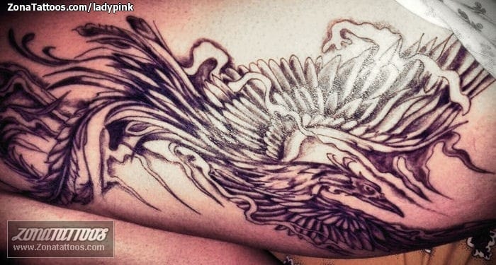 Foto de tatuaje Ave Fénix, Fantasía