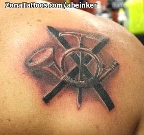 Tattoo photo Badges, Military, Shoulder blade