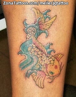 Foto de tatuaje Koi, Peces, Orientales