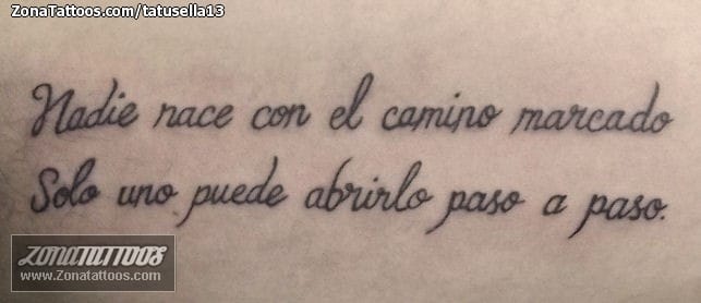 Foto de tatuaje Letras, Frases