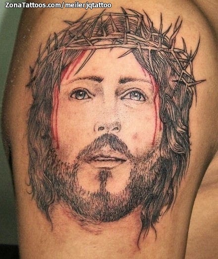 Tattoo photo Christ, Thorns, Religious