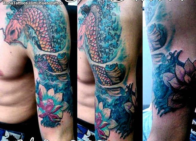 Foto de tatuaje Koi, Peces, Orientales