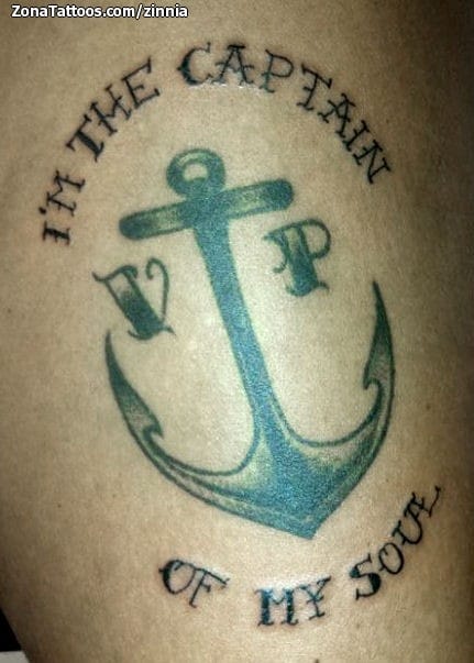 Foto de tatuaje Anclas, Frases, Letras