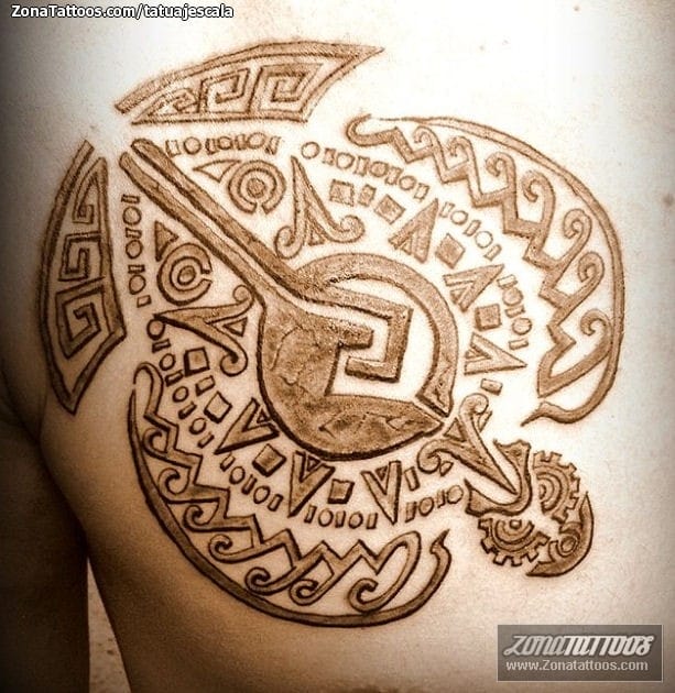 Tattoo photo Maori, Mayan, Chest