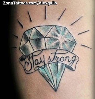 Tattoo photo Diamods, Letters