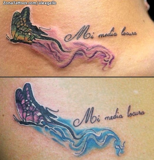 Foto de tatuaje Mariposas, Frases, Letras