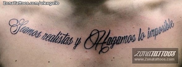 Foto de tatuaje Letras, Frases, Pecho