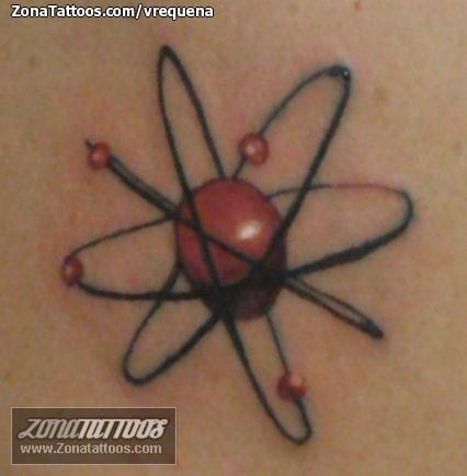 Foto de tatuaje Química, Átomos