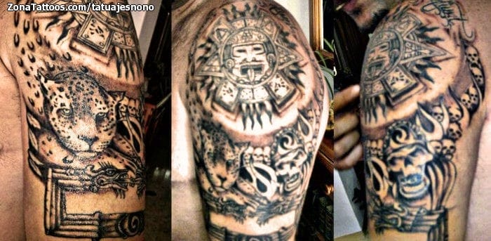 Foto de tatuaje Aztecas, Leopardos, Animales