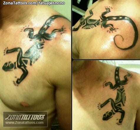 Tattoo photo Lizards, Maori, Animals