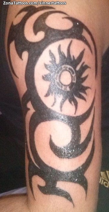 Tattoo photo Tribal, Suns, Arm