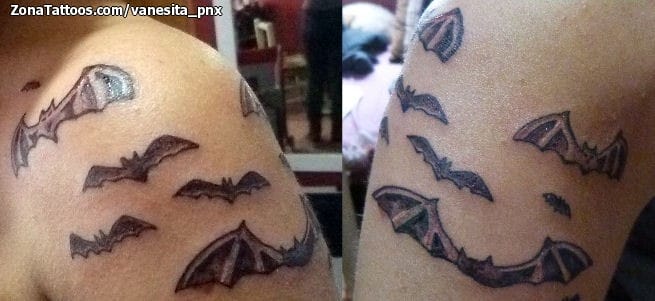 Foto de tatuaje Murciélagos, Hombro