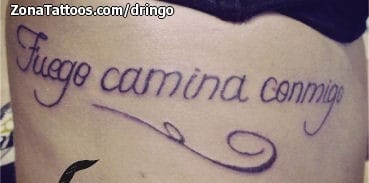 Foto de tatuaje Frases, Letras