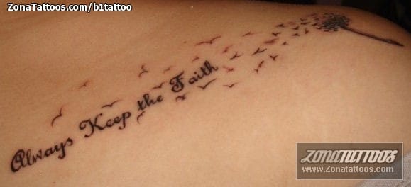 Foto de tatuaje Frases, Letras, Aves