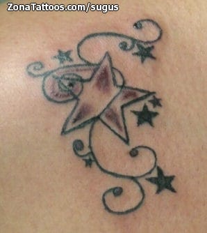 Tattoo photo Stars, Flourish