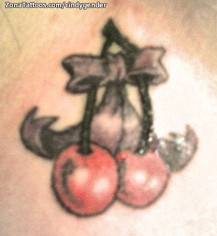 Foto de tatuaje Cerezas, Frutas