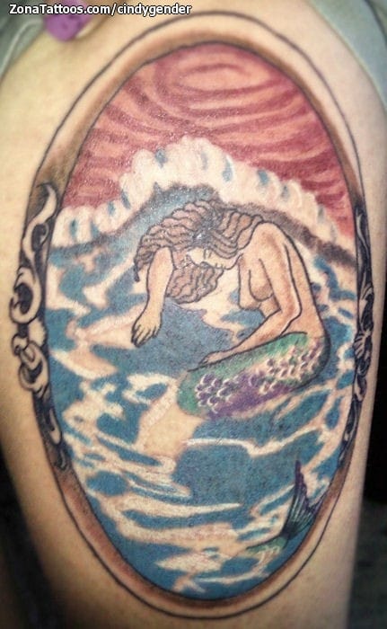 Foto de tatuaje Sirenas, Agua, Fantasía