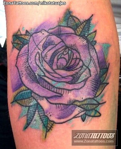 Tattoo photo Roses, Flowers