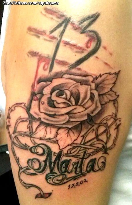 Tattoo photo Marta, Names, Roses